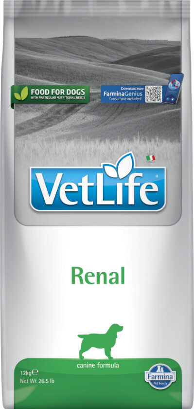 Farmina Vet Life Dog Renal - Sparepakke: 2 x 12 kg