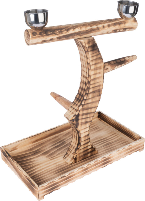 papegøyepinne i tre - L 50,5 x B 29 x H 52 cm