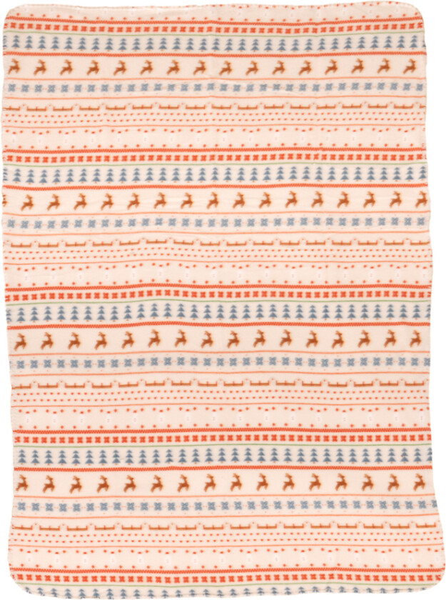 koseteppe med nordisk vintermønster - Størrelse M: L 140 x B 97 cm