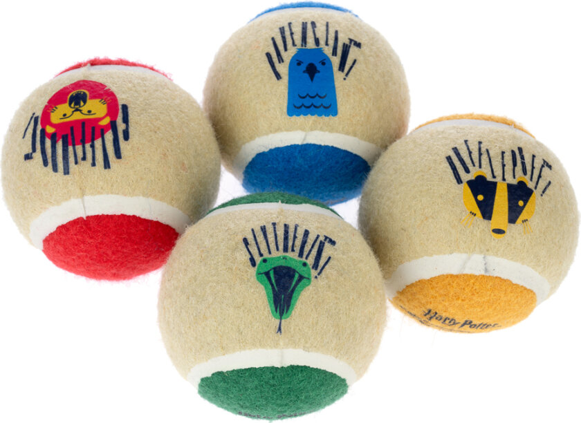 Harry Potter Galtvort tennisballsett - 4 stykker (Ø 6,3 cm hver)