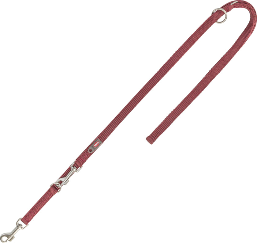 Trixie Premium dobbeltlags hundebånd, sangria - Størrelse M - L: 200 cm lang, 20 mm bred