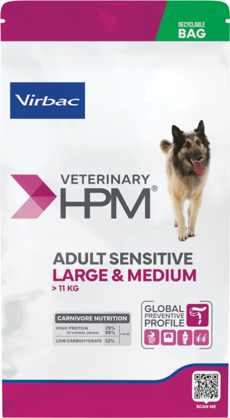 Bilde av Veterinary HPM Adult Dog Sensitive Digest Large & Medium - 12 kg