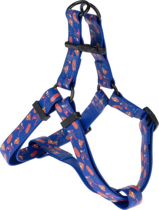DC Superman-sele, blå - Størrelse L: 62 - 91 cm brystomkrets