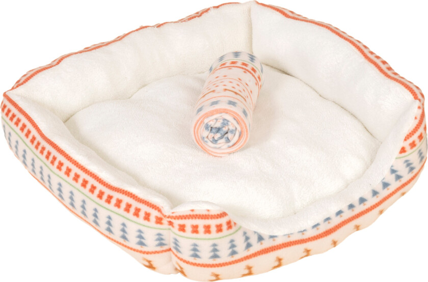 hundeseng & teppe Nordic Winter - Størrelse M: L 72 x B 62 x H 17 cm