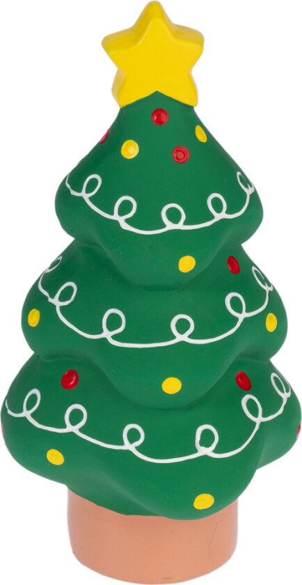 hundeleketøy lateks juletre - Ø 9 x L 18 cm