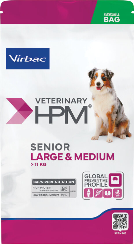 Bilde av Veterinary HPM Senior Dog Large & Medium - 12 kg