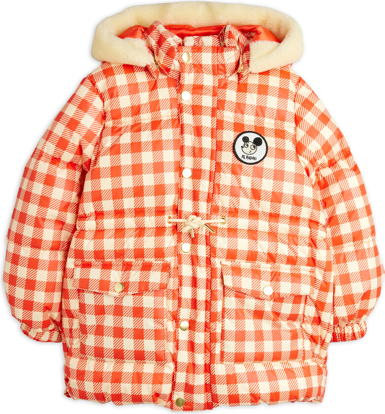 Ritzratz Patch Gingham Pufferjakke Red Red 104/110 cm Rød 104/110 cm kvinne