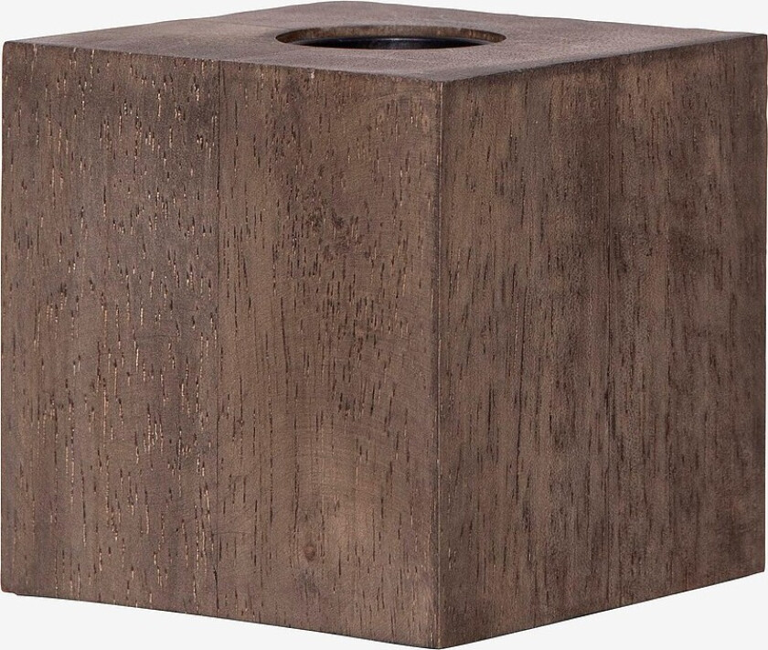 Lampefatning E27 Kub 10 cm - Brun