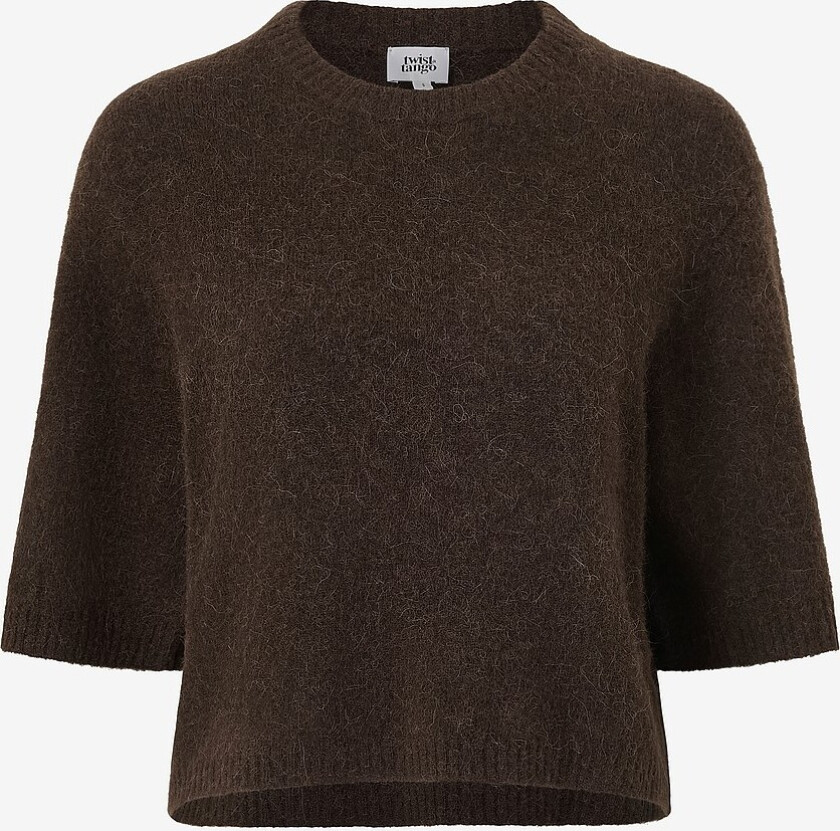 Genser Madina Short Sleeve Knit - Brun