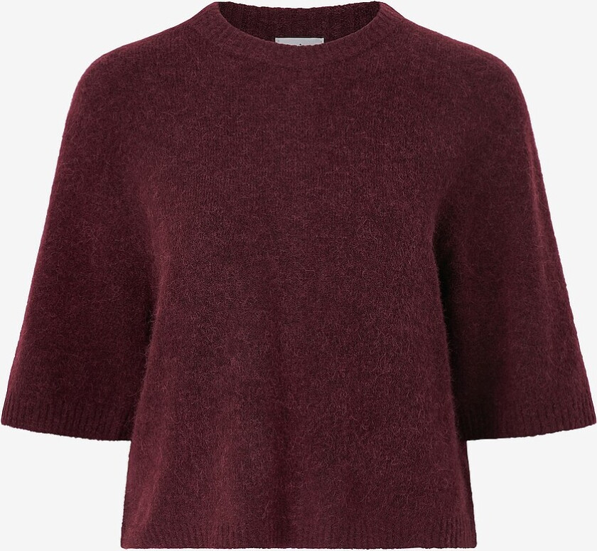 Genser Madina Short Sleeve Knit - Rød