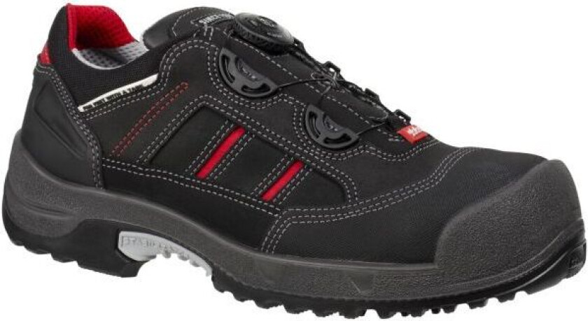 1738 Zenit Easyroll Vernesko S3, aluminiumhette, svart/rød Str. 40