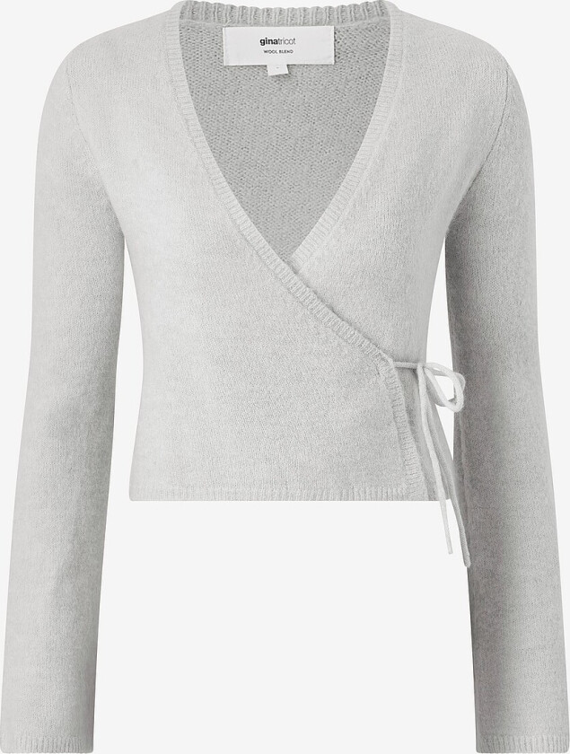 Kardigan Knitted Wrap Cardigan - Grå