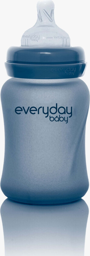 Varmeindikerende Tåteflaske Glass 150 ml Blåbær - Tåteflasker & Tilbehør - Glass