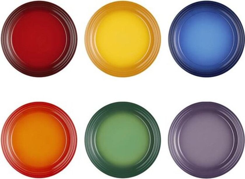 Rainbow middagstallerken 27 cm 6 stk