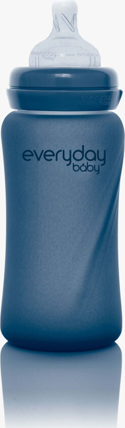 Varmeindikerende Tåteflaske Glass 240 ml Blåbær - Tåteflasker & Tilbehør - Glass