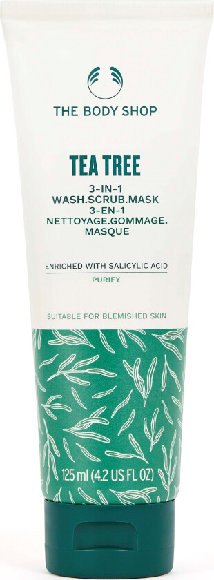 Tea Tree 3-in-1 Wash, Scrub & Mask 125 ml