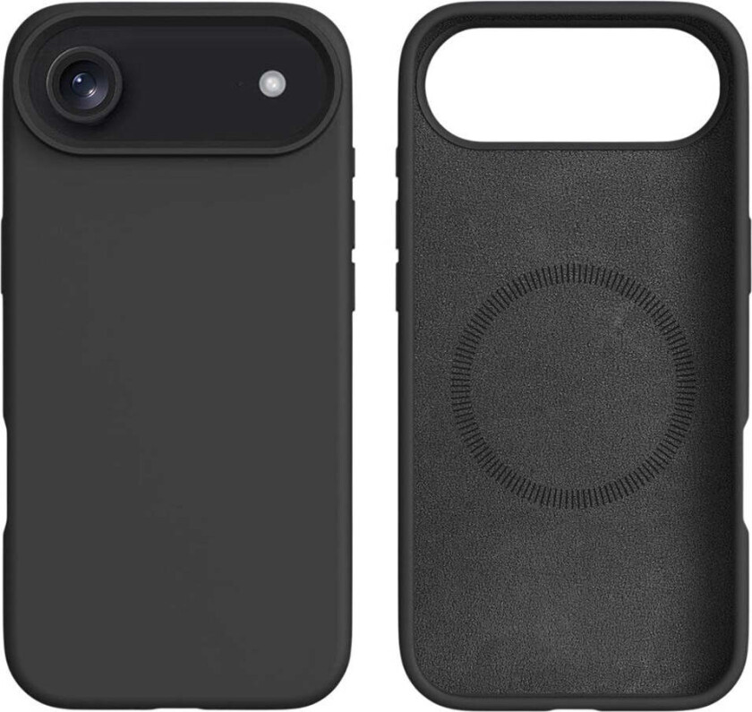 iPhone 17 Air 2-i-1 Silikon- og Hard Plast Deksel – MagSafe-kompatibelt – Svart