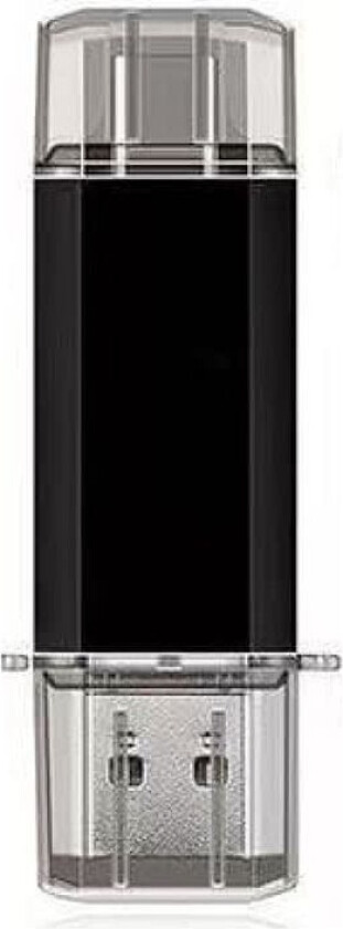 INF Kort 2-i-1 USB-minnepinne Høyhastighets USB 3.0 for Datamaskin og compatible with Android-enheter Sort 128GB