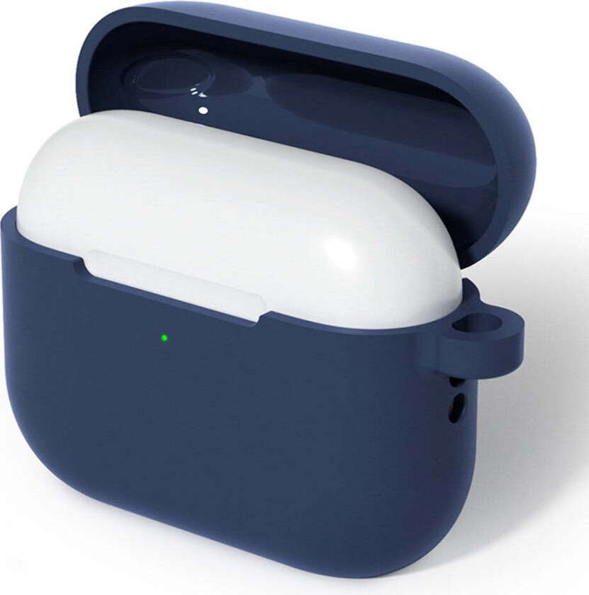 Apple AirPods (3. gen.) Silikon Deksel med Karabinkrok – Midnight Blue