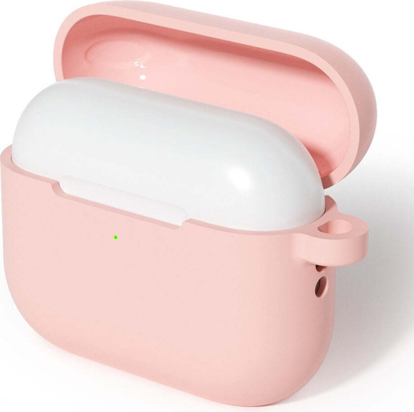 Apple AirPods (3. gen.) Silikon Deksel med Karabinkrok – Rosa