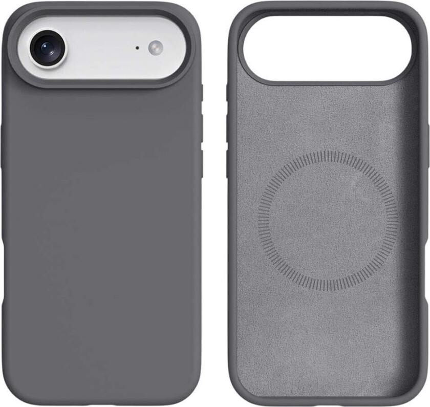 iPhone 17 Air 2-i-1 Silikon- og Hard Plast Deksel – MagSafe-kompatibelt – Mørkegrå