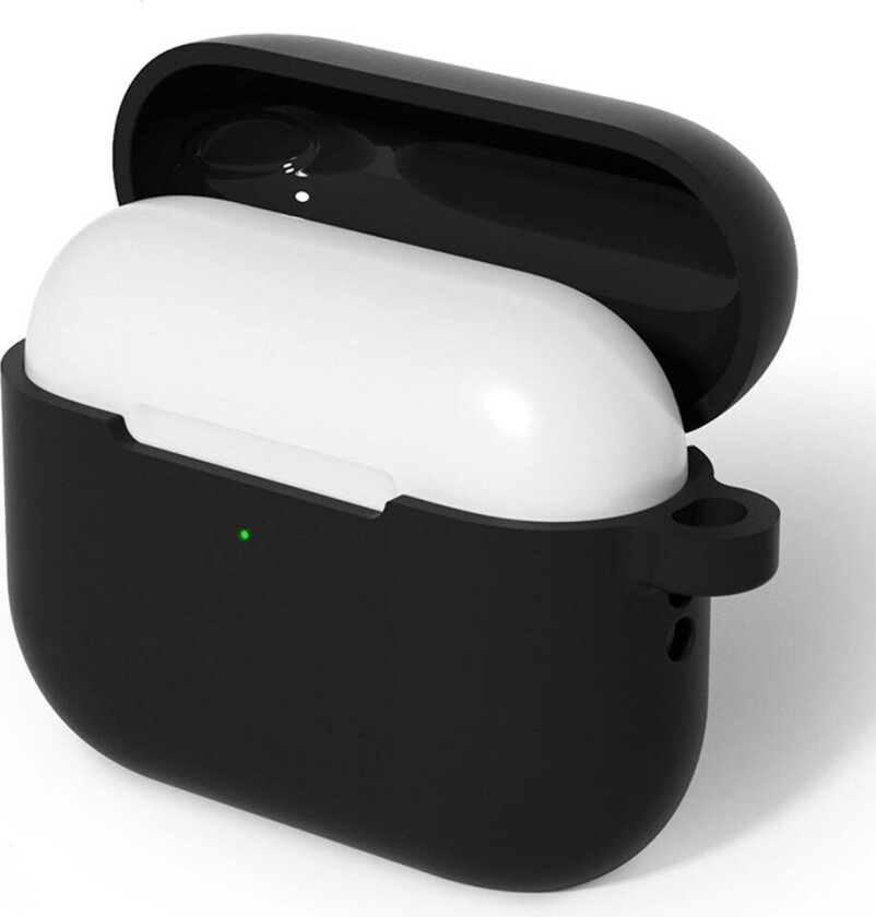 Apple AirPods (3. gen.) Silikon Deksel med Karabinkrok – Svart
