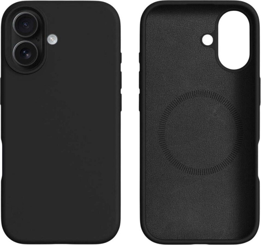 iPhone 17 2-i-1 Silikon- og Hard Plast Deksel – MagSafe-kompatibelt – Svart