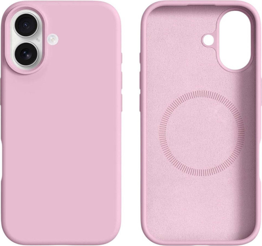 iPhone 17 2-i-1 Silikon- og Hard Plast Deksel – MagSafe-kompatibelt – Rosa