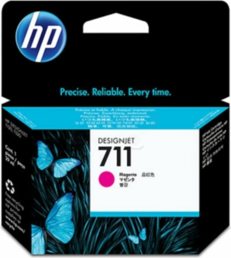 Hp Blekk Magenta 711, 29ml - Dj T120 - 3-pack