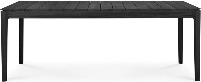 Bok outdoor spisebord svartbeiset teak 200 x 100 cm