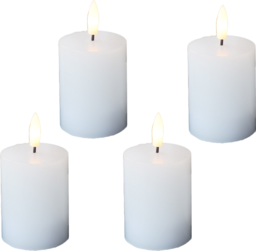 LED kubbelys, batteri, hvit