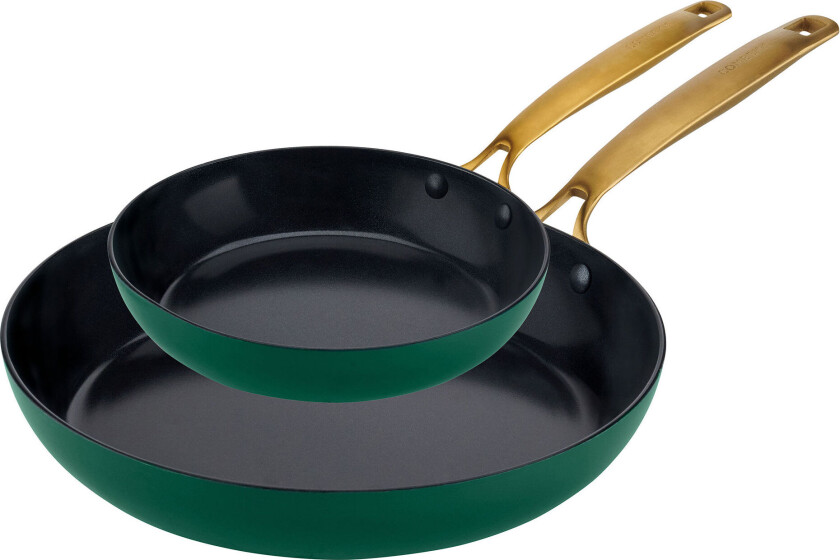 Stekepannesett 20 + 28 cm, grønn