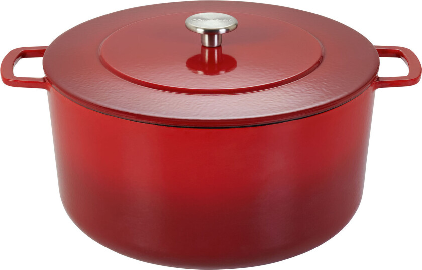 Støpejernsgryte 32 cm / 12 liter, cherry