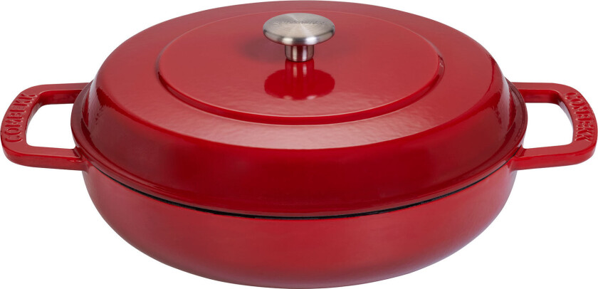 Lav gryte med lokk 28 cm / 5 liter, cherry