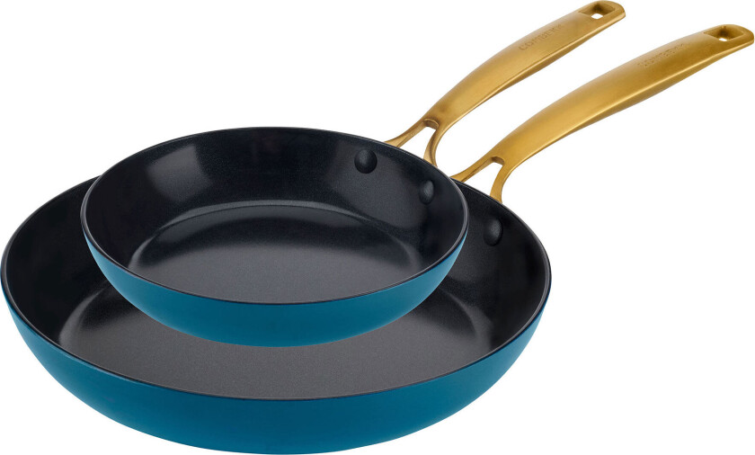 Stekepannesett 20 + 28 cm, blå