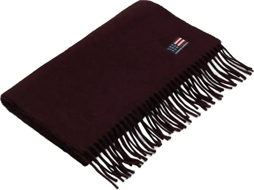 Recycled Wool Blend Scarf - Burgundy - ONE SIZE