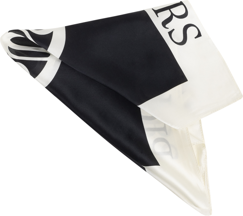 Palma Silk Scarf Black One Size Silk Scarf