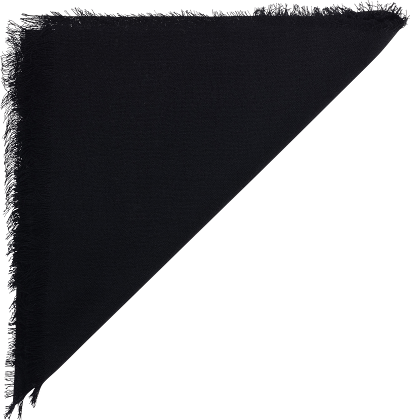 Royal Scarf Black One Size Mercerized merino scarf