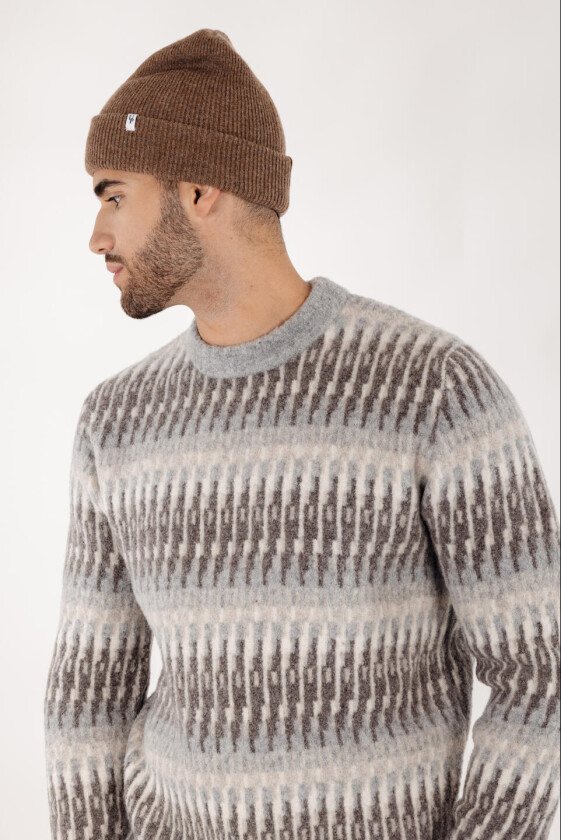 Emilio Beanie Chocolate Chip One Size Basic lambswool beanie