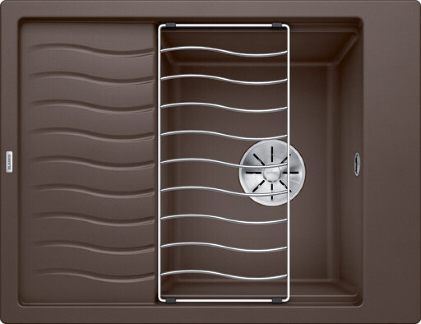 Elon 45S UX kjøkkenvask, 65x50 cm, brun