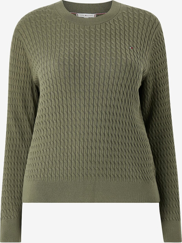 Genser Crv CO Cable Fine GG C-nk LS Swt - Grønn