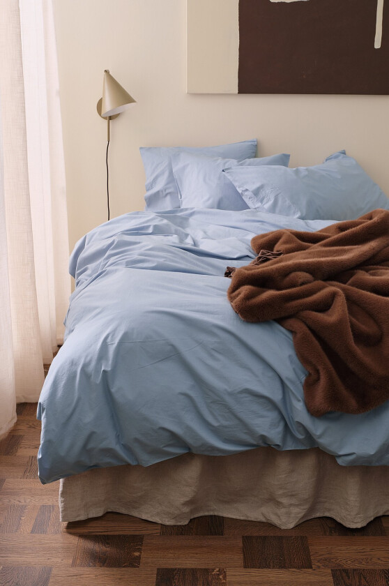 Sengesett Luca i bomullspercale 2 eller 3 stykker - Blå