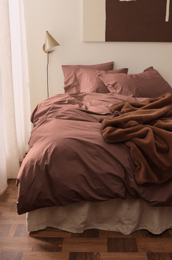 Sengesett Luca i bomullspercale 2 eller 3 stykker - Rød