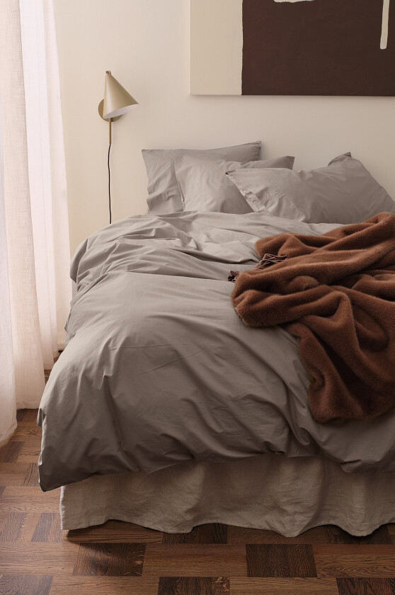 Sengesett Luca i bomullspercale 2 eller 3 stykker - Brun