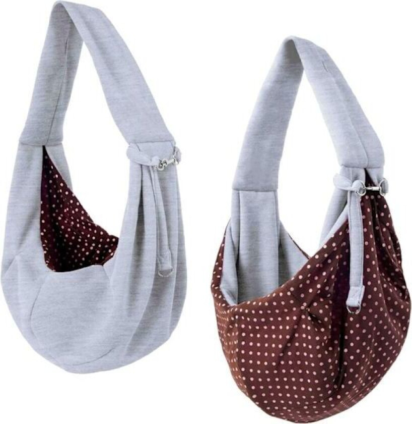 Bæresele for hund og katt - Vendbar Papose-veske Hands Free for kjæledyr - Fleksibel lommedesign og tote - Egnet for valper, små hunder og katter