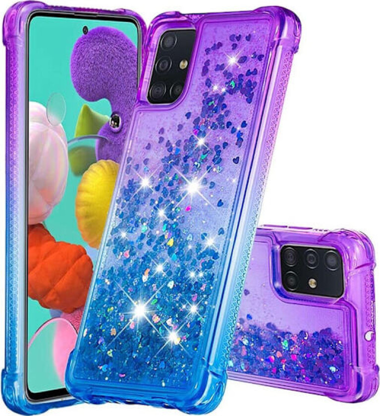 Princess Samsung Galaxy A51 deksel - Lilla / Baby blå