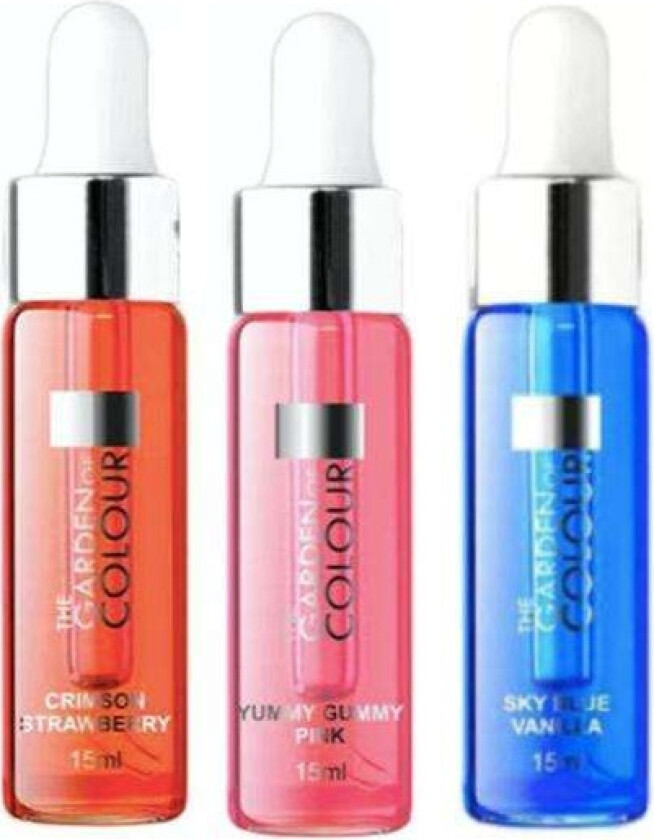 3-pakning - Cuticle oil - Jordbær, Vanilje, Tyggegummi - 15ml