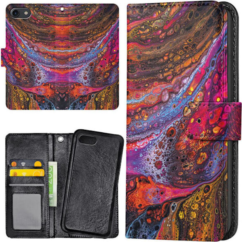 iPhone 16e - Lommebok Deksel Psykedelisk
