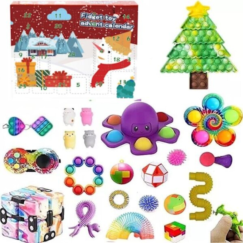Ny stil Fidget Pop julekalender, juleleker