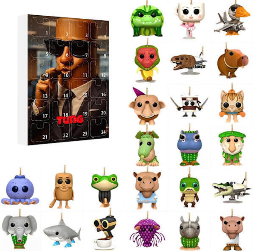 Tung Tung Tung Sahur Adventskalender, 24 dagers nedtellingskalender, 2025 Adventskalender Kolleksjon Dekorativ gave (C) C